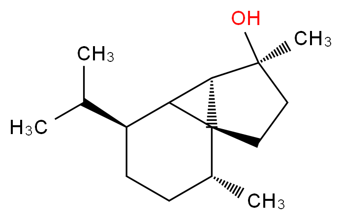 (1R,4S,5R,6R,7S,10R)-4,10-dimethyl-7-(propan-2-yl)tricyclo[4.4.0.0<sup>1</sup>,<sup>5</sup>]decan-4-ol_分子结构_CAS_23445-02-5