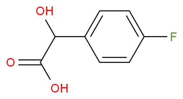 2-(4-fluorophenyl)-2-hydroxyacetic acid_分子结构_CAS_395-33-5
