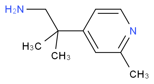 2-methyl-2-(2-methylpyridin-4-yl)propan-1-amine_分子结构_CAS_1060806-42-9)