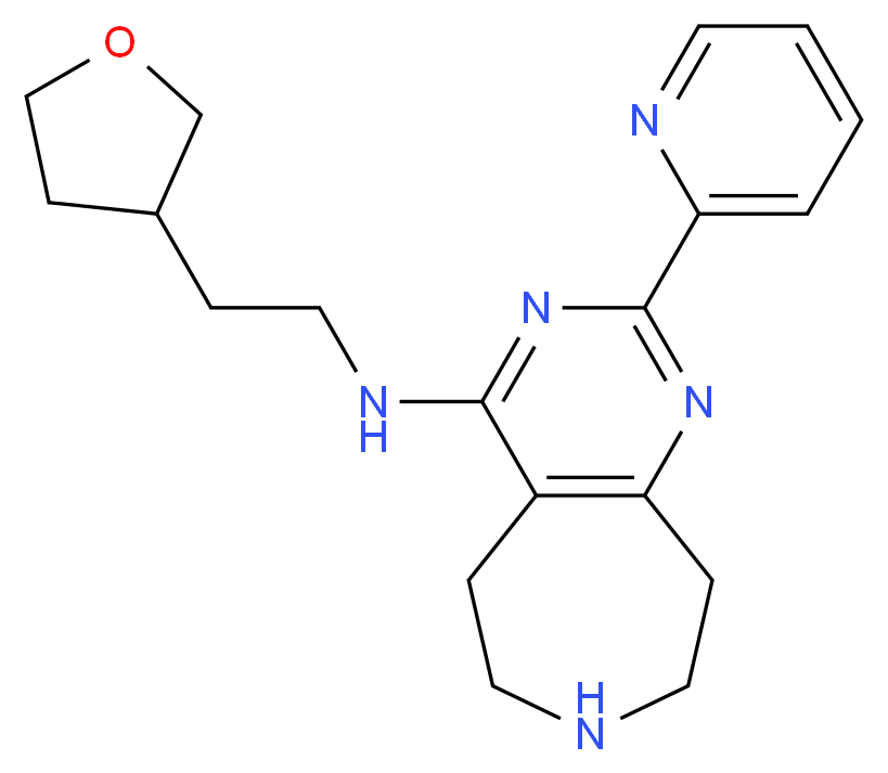 2-pyridin-2-yl-N-[2-(tetrahydrofuran-3-yl)ethyl]-6,7,8,9-tetrahydro-5H-pyrimido[4,5-d]azepin-4-amine_分子结构_CAS_)