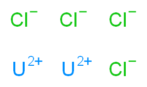 diuranium(2+) ion tetrachloride_分子结构_CAS_10026-10-5