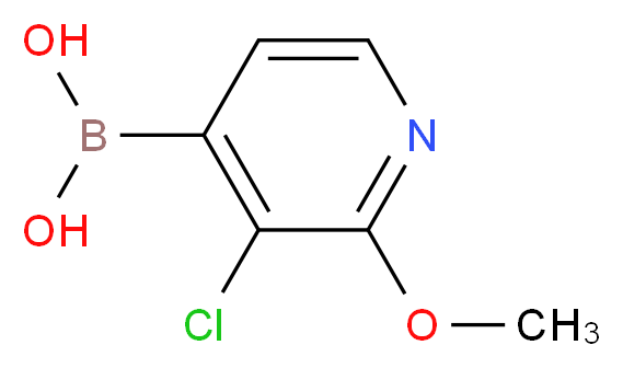 (3-chloro-2-methoxypyridin-4-yl)boronic acid_分子结构_CAS_957060-88-7