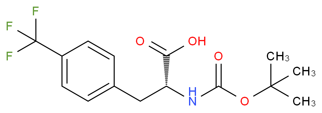 4-(Trifluoromethyl)-D-phenylalanine, N-BOC protected_分子结构_CAS_82317-83-7)