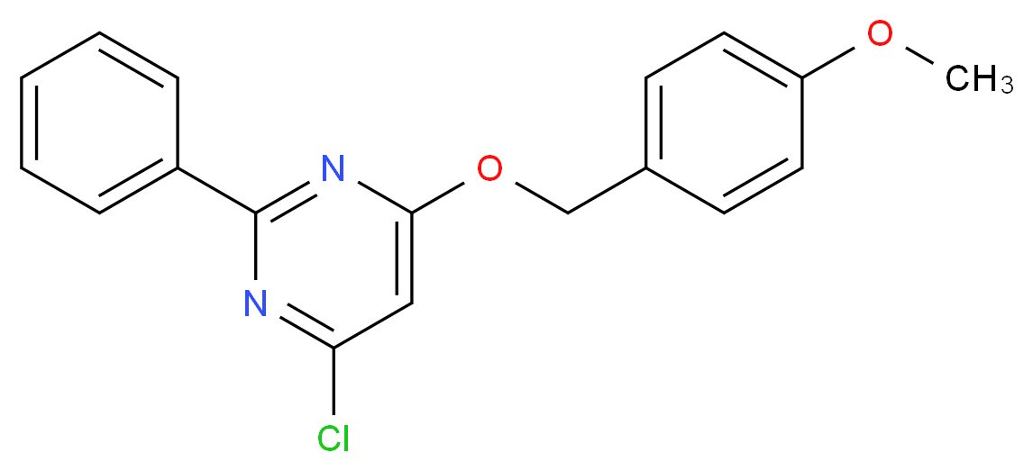 6-Chloro-2-phenyl-4-pyrimidinyl 4-methoxybenzylether_分子结构_CAS_)