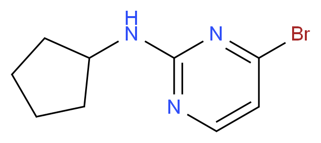 4-bromo-N-cyclopentylpyrimidin-2-amine_分子结构_CAS_1269291-43-1