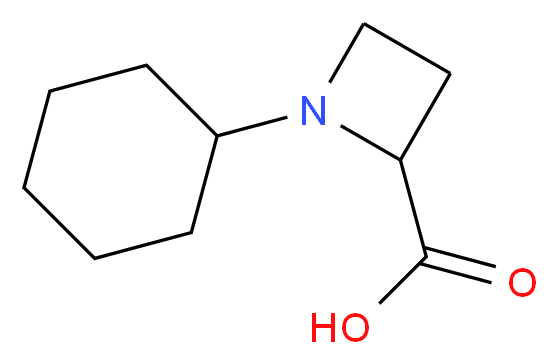 1-cyclohexylazetidine-2-carboxylic acid_分子结构_CAS_18085-39-7