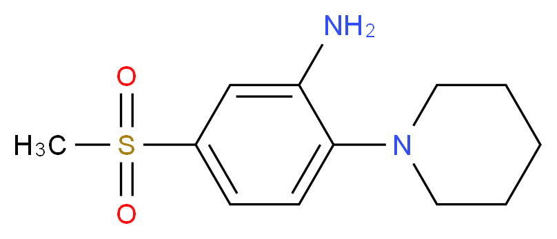 5-methanesulfonyl-2-(piperidin-1-yl)aniline_分子结构_CAS_849035-90-1