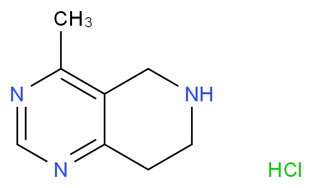 4-methyl-5H,6H,7H,8H-pyrido[4,3-d]pyrimidine hydrochloride_分子结构_CAS_1187830-73-4