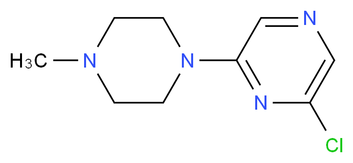 2-chloro-6-(4-methylpiperazin-1-yl)pyrazine_分子结构_CAS_61655-77-4