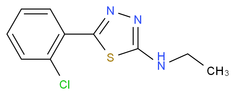 5-(2-Chlorophenyl)-N-ethyl-1,3,4-thiadiazol-2-amine_分子结构_CAS_)