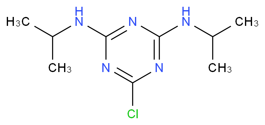 6-chloro-2-N,4-N-bis(propan-2-yl)-1,3,5-triazine-2,4-diamine_分子结构_CAS_139-40-2