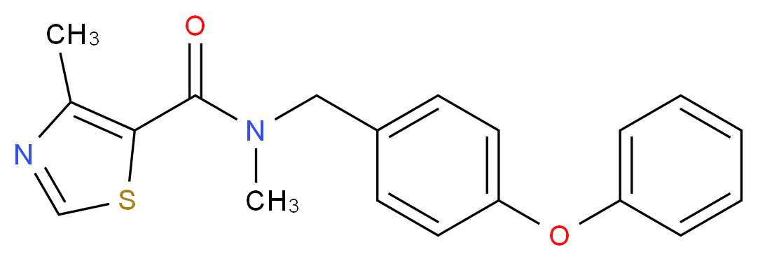 N,4-dimethyl-N-(4-phenoxybenzyl)-1,3-thiazole-5-carboxamide_分子结构_CAS_)