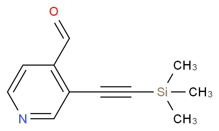 3-((trimethylsilyl)ethynyl)isonicotinaldehyde_分子结构_CAS_222167-62-6)