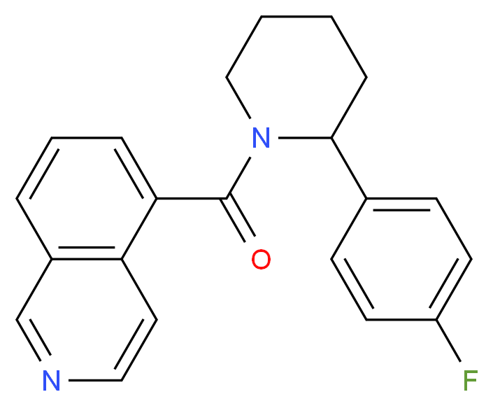 5-{[2-(4-fluorophenyl)-1-piperidinyl]carbonyl}isoquinoline_分子结构_CAS_)