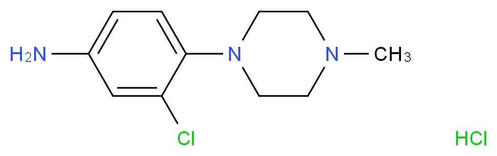 3-Chloro-4-(4-methyl-piperazin-1-yl)-phenylamine hydrochloride_分子结构_CAS_)