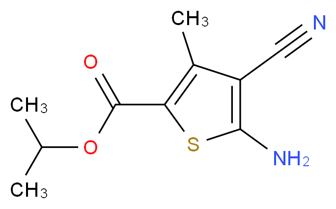 Isopropyl 5-amino-4-cyano-3-methylthiophene-2-carboxylate_分子结构_CAS_350997-06-7)