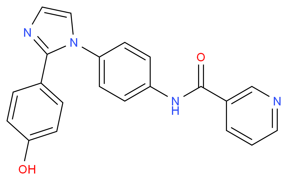 N-{4-[2-(4-hydroxyphenyl)-1H-imidazol-1-yl]phenyl}nicotinamide_分子结构_CAS_)