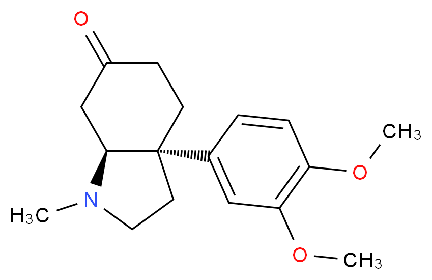 (3aS,7aS)-3a-(3,4-dimethoxyphenyl)-1-methyl-octahydro-1H-indol-6-one_分子结构_CAS_24880-43-1