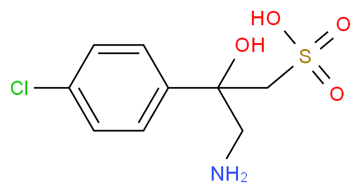 3-AMINO-2-(4-CHLOROPHENYL)-2-HYDROXYPROPANESULFONIC ACID_分子结构_CAS_117354-64-0)