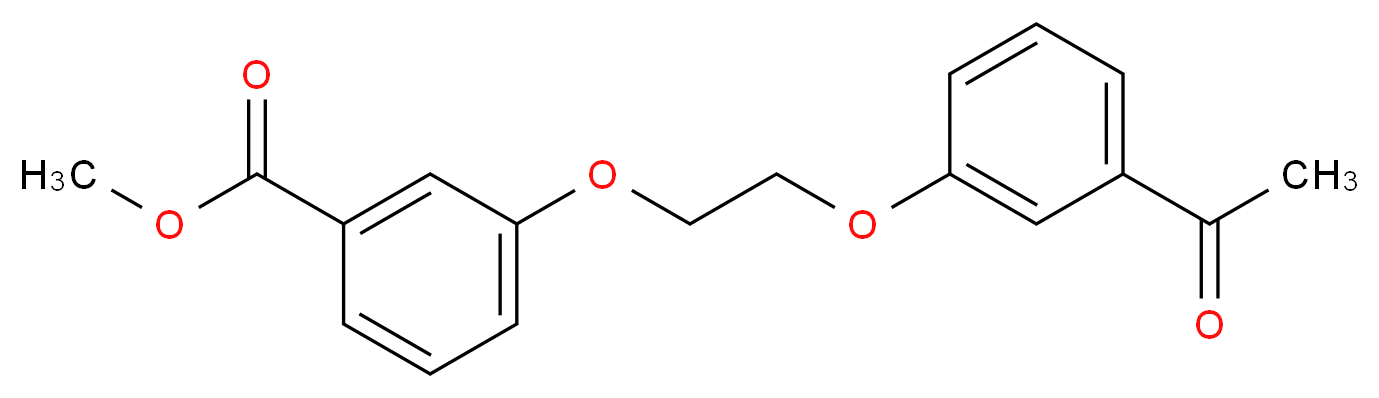 methyl 3-[2-(3-acetylphenoxy)ethoxy]benzenecarboxylate_分子结构_CAS_937601-96-2)
