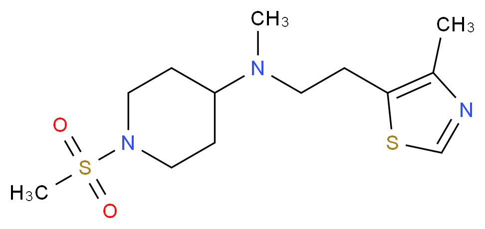 N-methyl-1-(methylsulfonyl)-N-[2-(4-methyl-1,3-thiazol-5-yl)ethyl]piperidin-4-amine_分子结构_CAS_)