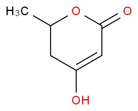 5,6-二氢-4-羟基-6-甲基-2H-吡喃-2-酮_分子结构_CAS_33177-29-6)