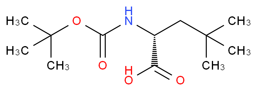 (2R)-2-{[(tert-butoxy)carbonyl]amino}-4,4-dimethylpentanoic acid_分子结构_CAS_112695-98-4