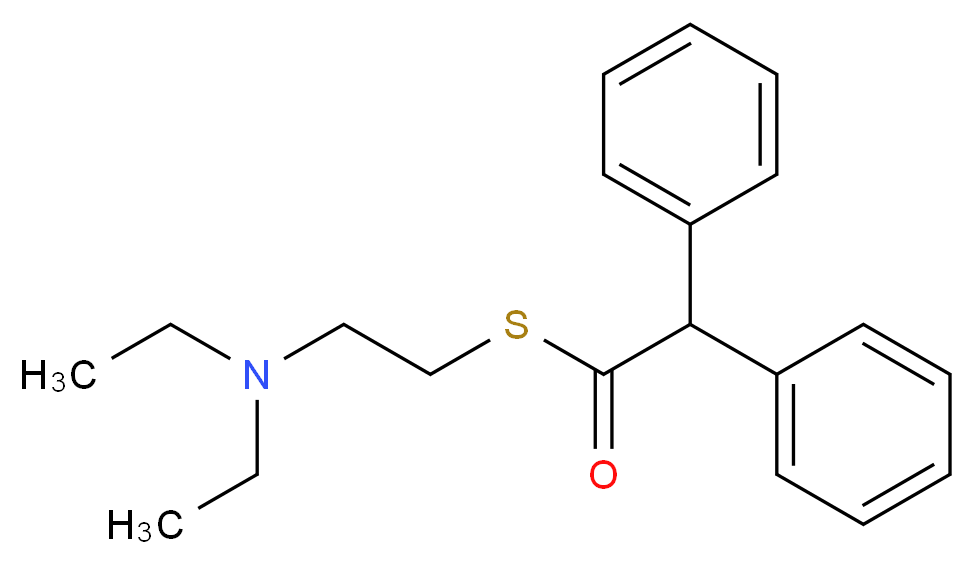 1-{[2-(diethylamino)ethyl]sulfanyl}-2,2-diphenylethan-1-one_分子结构_CAS_82-99-5