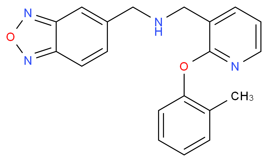 (2,1,3-benzoxadiazol-5-ylmethyl){[2-(2-methylphenoxy)-3-pyridinyl]methyl}amine_分子结构_CAS_)