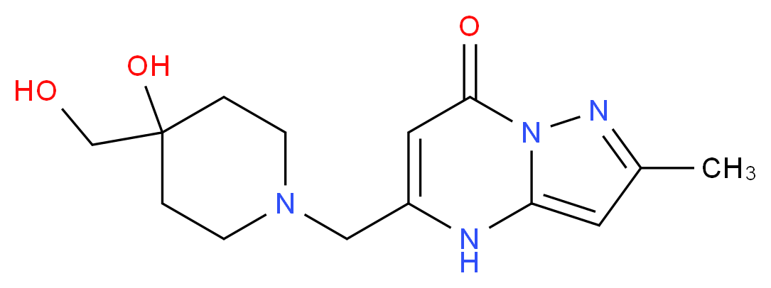 5-{[4-hydroxy-4-(hydroxymethyl)piperidin-1-yl]methyl}-2-methylpyrazolo[1,5-a]pyrimidin-7(4H)-one_分子结构_CAS_)