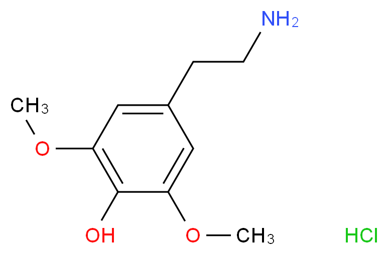 4-(2-aminoethyl)-2,6-dimethoxyphenol hydrochloride_分子结构_CAS_2176-14-9