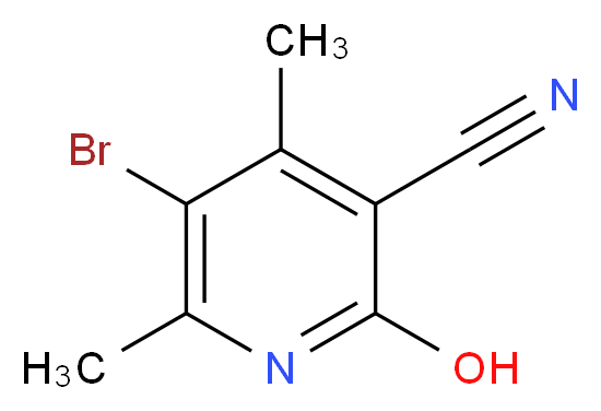 5-Bromo-2-hydroxy-4,6-dimethylnicotinonitrile_分子结构_CAS_)