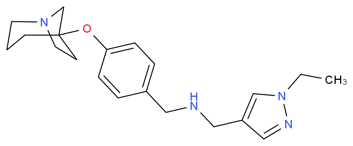1-[4-(1-azabicyclo[3.2.1]oct-5-yloxy)phenyl]-N-[(1-ethyl-1H-pyrazol-4-yl)methyl]methanamine_分子结构_CAS_)