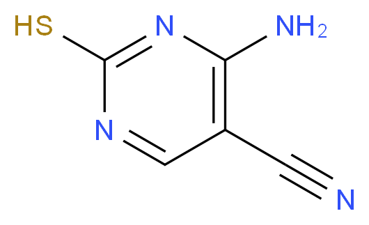 4-amino-2-mercaptopyrimidine-5-carbonitrile_分子结构_CAS_16462-26-3)