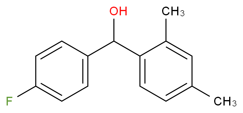 (2,4-dimethylphenyl)(4-fluorophenyl)methanol_分子结构_CAS_356040-80-7