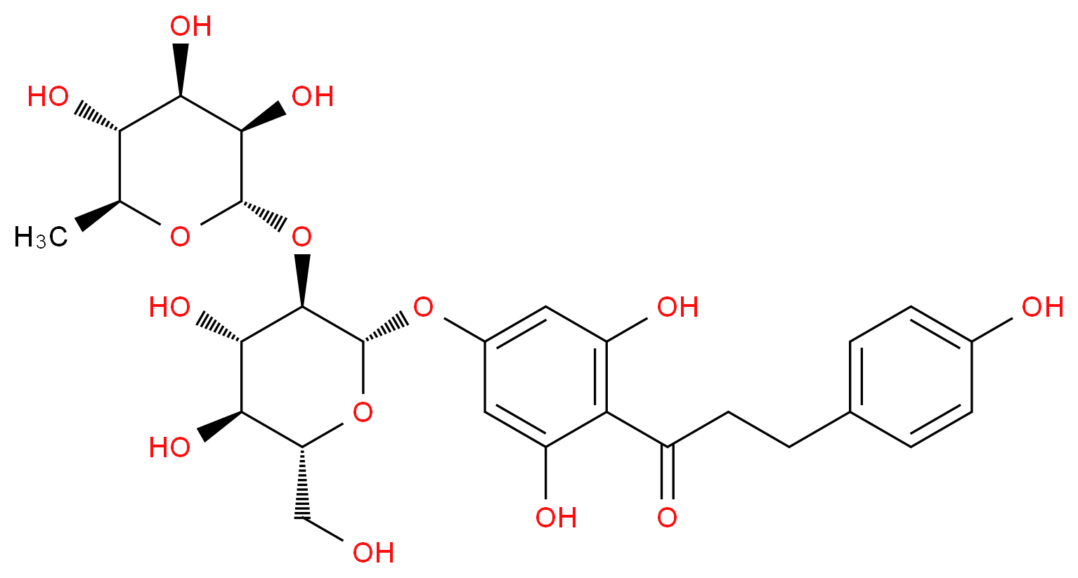 Naringin Dihydrochalcone_分子结构_CAS_18916-17-1)