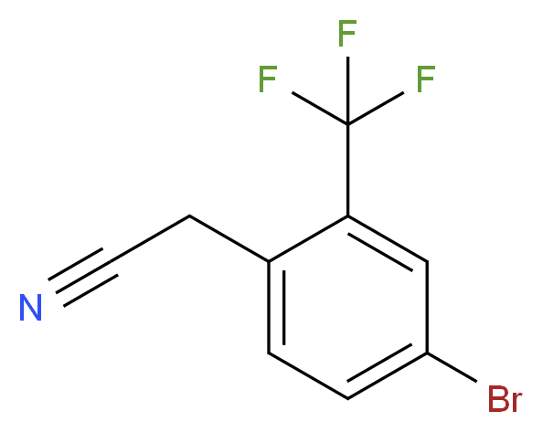 2-[4-bromo-2-(trifluoromethyl)phenyl]acetonitrile_分子结构_CAS_877131-92-5