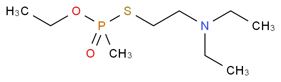 ethyl {[2-(diethylamino)ethyl]sulfanyl}(methyl)phosphinate_分子结构_CAS_21770-86-5