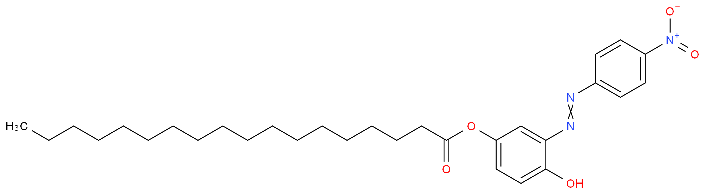 4-hydroxy-3-[2-(4-nitrophenyl)diazen-1-yl]phenyl octadecanoate_分子结构_CAS_124522-01-6