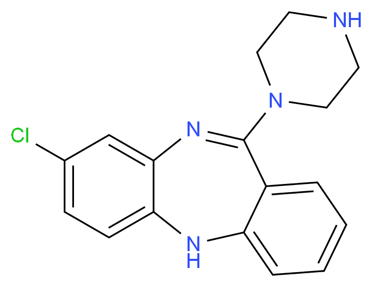 N-Desmethylclozapine_分子结构_CAS_6104-71-8)