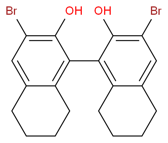 3-bromo-1-(3-bromo-2-hydroxy-5,6,7,8-tetrahydronaphthalen-1-yl)-5,6,7,8-tetrahydronaphthalen-2-ol_分子结构_CAS_65355-08-0