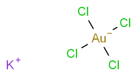 四氯金(III)酸钾水合物, Premion&reg;_分子结构_CAS_27988-75-6)