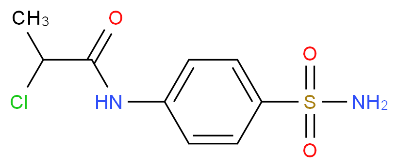 N-[4-(Aminosulfonyl)phenyl]-2-chloropropanamide_分子结构_CAS_)