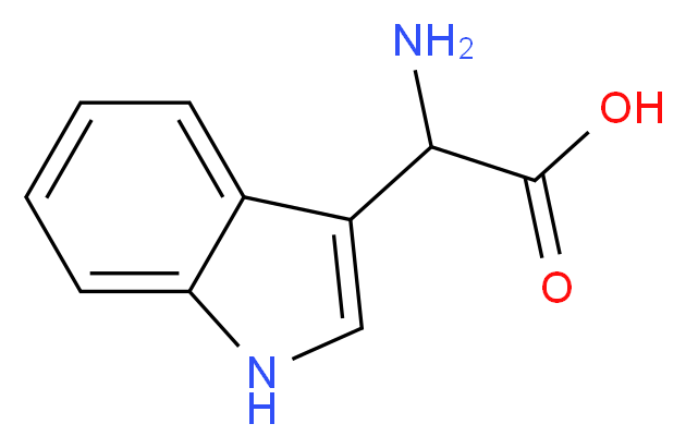 2-amino-2-(1H-indol-3-yl)acetic acid_分子结构_CAS_6747-15-5