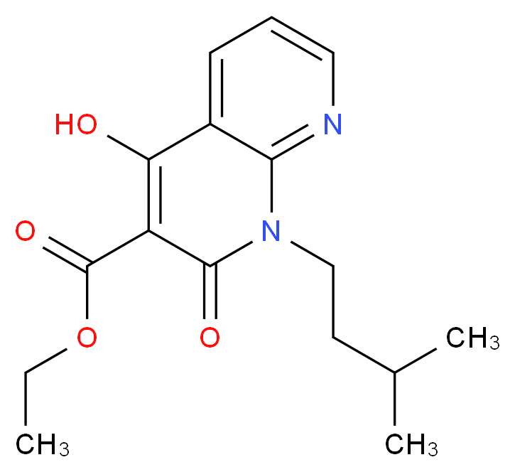Ethyl 4-hydroxy-1-isopentyl-2-oxo-1,2-dihydro-1,8-naphthyridine-3-carboxylate_分子结构_CAS_850814-34-5)