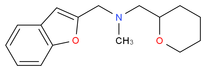 (1-benzofuran-2-ylmethyl)methyl(tetrahydro-2H-pyran-2-ylmethyl)amine_分子结构_CAS_)