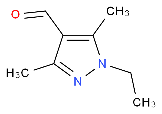 1-ethyl-3,5-dimethyl-1H-pyrazole-4-carbaldehyde_分子结构_CAS_701911-46-8