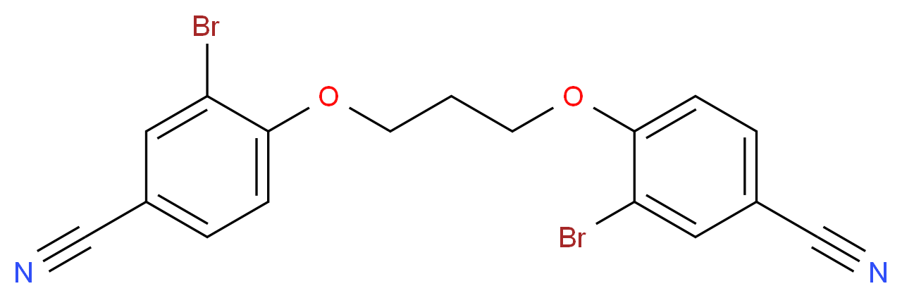 1,3-Bis(2'bromo-4'-cyano-phenoxy)propane_分子结构_CAS_93840-60-9)
