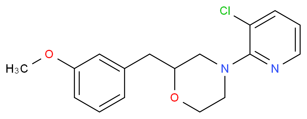 4-(3-chloro-2-pyridinyl)-2-(3-methoxybenzyl)morpholine_分子结构_CAS_)