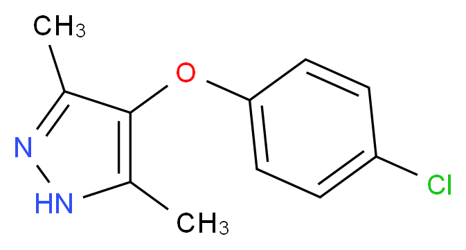 4-(4-chlorophenoxy)-3,5-dimethyl-1H-pyrazole_分子结构_CAS_562817-22-5)